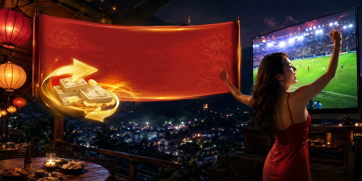 Khung cảnh bàn cược casino tại Việt Nam với ánh đèn đỏ